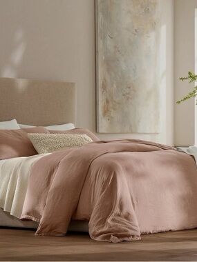 2 standard PILLOW CASE  boll & branch Signature fabric — dusty pink